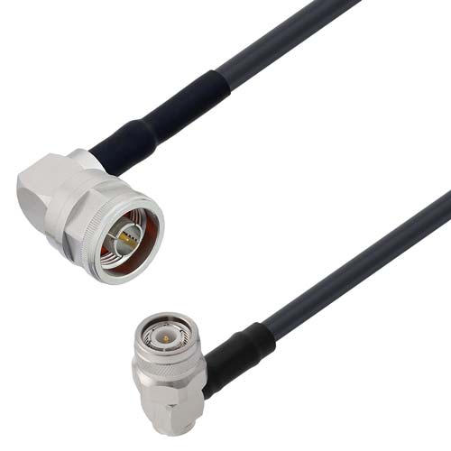 Low Loss RA N Male to RA TNC Male Cable LMR-240-DB Coax in 48 Inch with Times Microwave Components FMCA10048-48