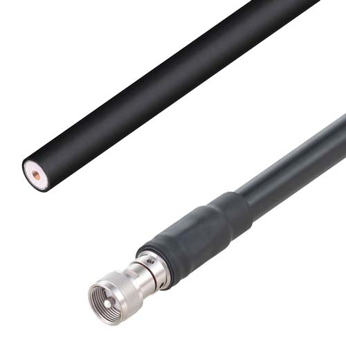 Low Loss UHF Male to Straight Cut Lead Cable LMR-600 Coax in 48 Inch with Times Microwave Components FMCA10058-48