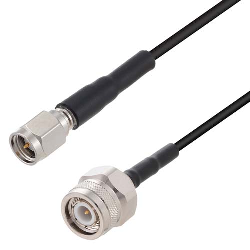 Low Loss SMA Male to TNC Male Cable LMR-100 Coax in 200 cm with Times Microwave Components FMCA10059-200CM