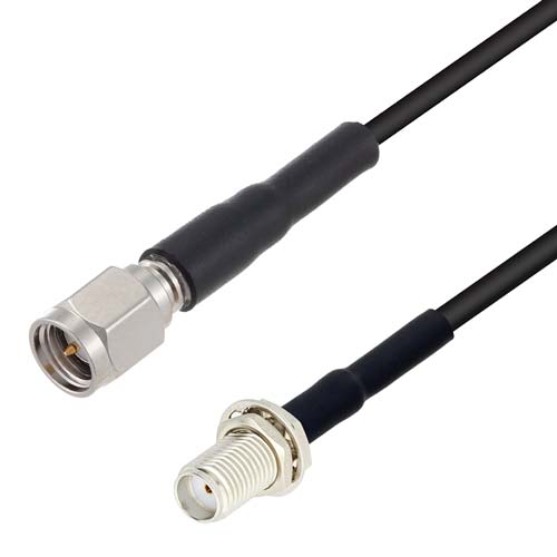 SMA Male to SMA Female Bulkhead Cable RG-174 Coax in 72 Inch FMCA10062-72