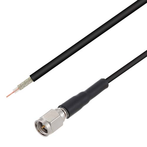 SMA Male to Trimmed Lead Cable RG-174 Coax in 24 Inch FMCA10064-24