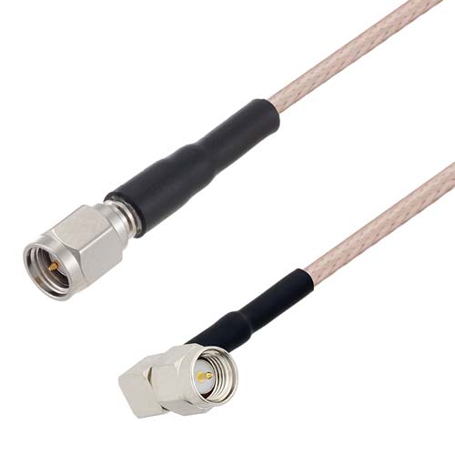 SMA Male to RA SMA Male Cable RG-316 Coax in 24 Inch FMCA10070-24