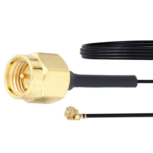 SMA Male to UMCX 2.5 Plug Cable 0.81mm Coax in 6 Inch FMCA1023-6