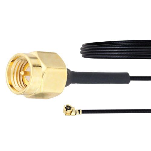 SMA Male to UMCX 2.5 Plug Cable 1.13mm Coax in 18 Inch FMCA1024-18