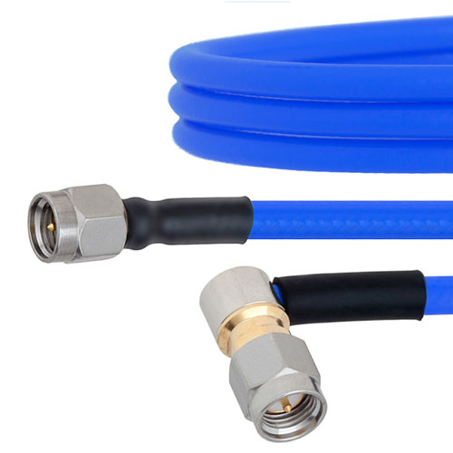 SMA Male to RA SMA Male Cable FM141FLEX Coax in 36 Inch FMCA1036-36