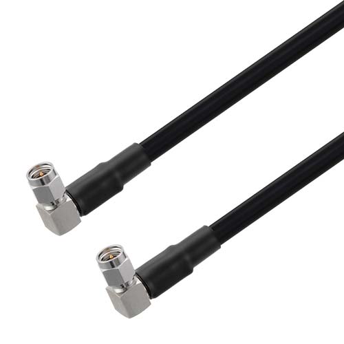 Low Loss RA SMA Male to RA SMA Male Cable LMR-240 Coax in 12 Inch with Times Microwave Components FMCA1088-12