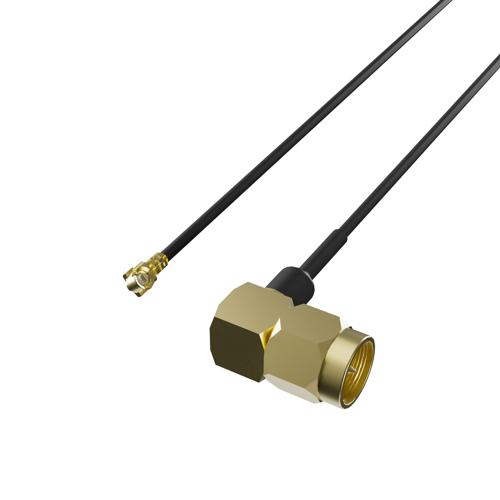 MHF1 to SMA Male (Plug) Right Angle Cable Assembly Using O.D 1.37mm Cable FMCA11046