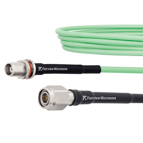 Low Loss TNC Male to TNC Female Bulkhead Cable LL142 Coax in 50 CM with LF Solder FMCA1240-50CM