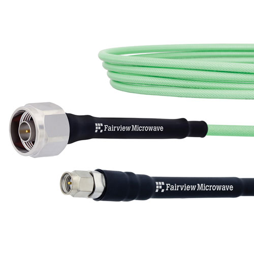 Low Loss SMA Male to N Male Cable LL142 Coax in 200 cm with LF Solder FMCA1243-200CM