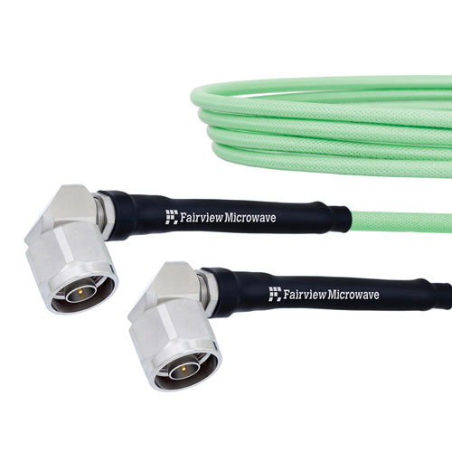 Low Loss RA N Male to RA N Male Cable LL142 Coax in 60 Inch with LF Solder FMCA1246-60