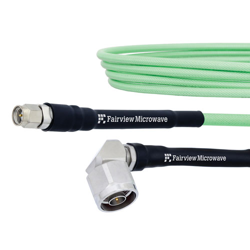 Low Loss SMA Male to RA N Male Cable LL142 Coax in 24 Inch with LF Solder FMCA1248-24