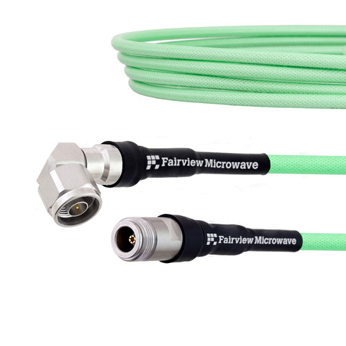 Low Loss Test RA N Male to N Female Cable LL335i Coax in 60 Inch with LF Solder FMCA1280-60