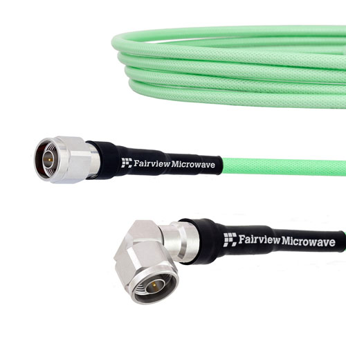 Low Loss Test N Male to RA N Male Cable LL335i Coax in 48 Inch FMCA1288-48