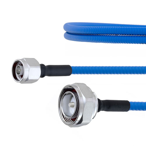 Low PIM N Male to 7/16 DIN Male Plenum Cable SPP-250-LLPL Coax in 100 CM FMCA1307-100CM