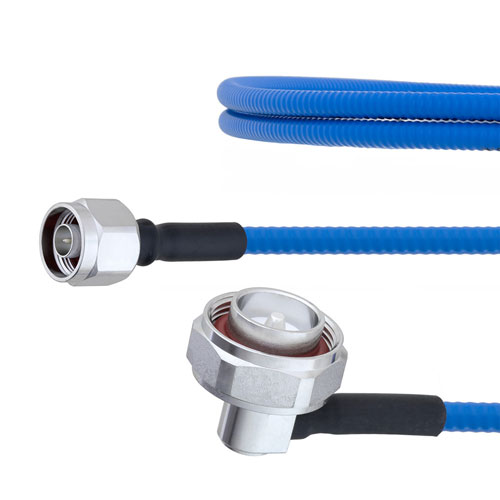 Low PIM N Male to RA 7/16 DIN Male Plenum Cable SPP-250-LLPL Coax in 200 CM FMCA1311-200CM