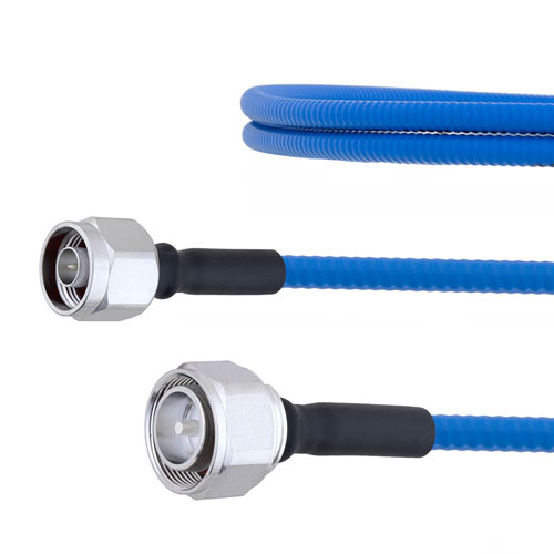 Low PIM N Male to 4.3-10 Male Plenum Cable SPP-250-LLPL Coax in 100 CM FMCA1316-100CM
