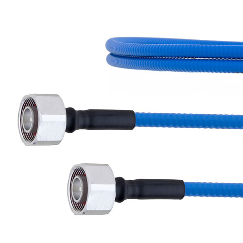 Low PIM 4.1/9.5 Mini DIN Male to 4.1/9.5 Mini DIN Male Plenum Cable SPP-250-LLPL Coax in 12 Inch FMCA1318-12