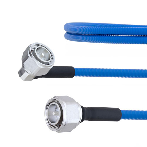 Low PIM RA 4.3-10 Male to 4.3-10 Male Plenum Cable SPP-250-LLPL Coax in 200 CM FMCA1322-200CM