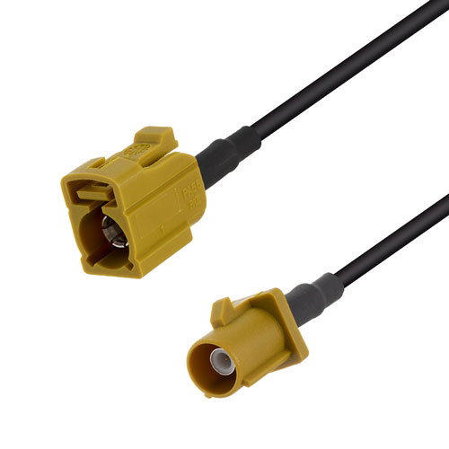 Curry FAKRA Plug to FAKRA Jack Cable 48 Inch Length Using RG174 Coax FMCA1352K-48