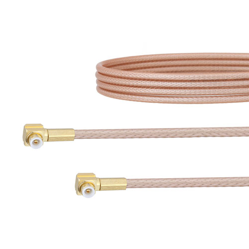 Snap-On RA MMBX Plug to RA Snap-On MMBX Plug Cable RG316 Coax in 24 Inch FMCA1416-24