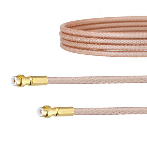 Snap-On MMBX Plug to Snap-On MMBX Plug Cable RG316-DS Coax in 8 Inch FMCA1448-8