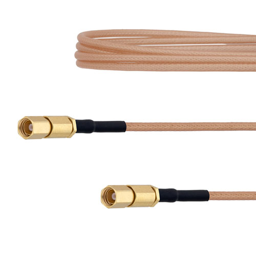 SSMC Plug to SSMC Plug Cable RG178 Coax in 12 Inch FMCA1455-12