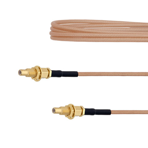 SSMC Jack Bulkhead to SSMC Jack Bulkhead Cable RG178 Coax in 48 Inch FMCA1460-48