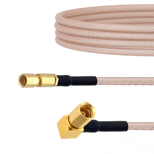 SSMC Plug to RA SSMC Plug Cable RG316 Coax in 24 Inch FMCA1466-24