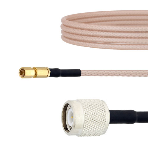 SSMC Plug to TNC Male Cable RG316 Coax in 12 Inch FMCA1476-12