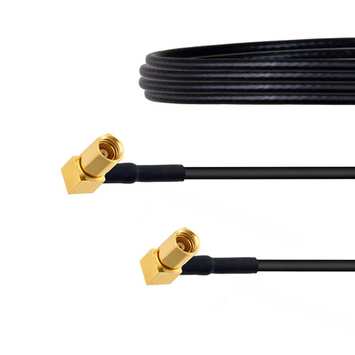 RA SSMC Plug to RA SSMC Plug Cable LMR-100 Coax in 6 Inch FMCA1480-6