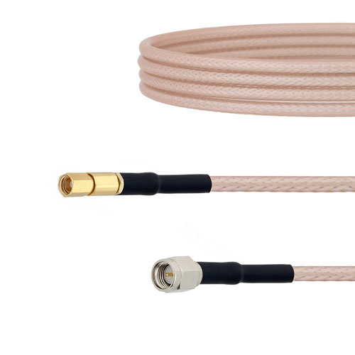 SMA Male to SSMC Plug Cable RG316-DS Coax in 72 Inch FMCA1498-72