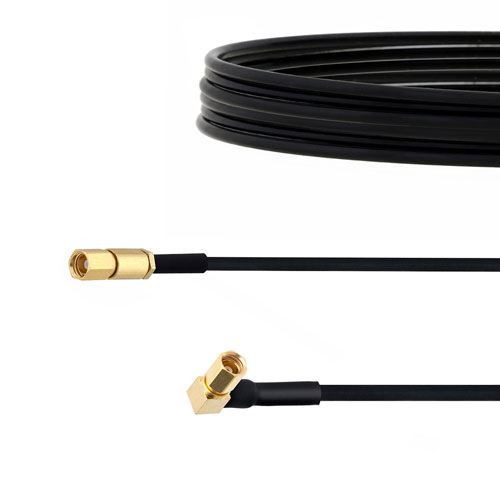 SSMC Plug to RA SSMC Plug Cable FM-SR086TBJ Coax in 48 Inch FMCA1503-48