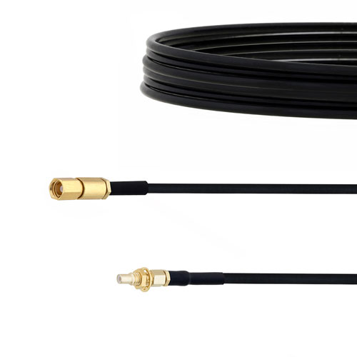 SSMC Plug to SSMC Jack Bulkhead Cable FM-SR086TBJ Coax in 72 Inch FMCA1505-72