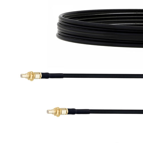 SSMC Jack Bulkhead to SSMC Jack Bulkhead Cable FM-SR086TBJ Coax in 12 Inch FMCA1507-12