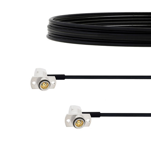 Slide-On RA BMA Jack 2 Hole Flange to RA Slide-On BMA Jack 2 Hole Flange Cable FM-SR086TBJ Coax in 12 Inch FMCA1562-12