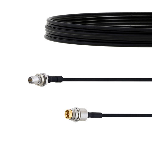 Slide-On BMA Plug Bulkhead to Slide-On BMA Jack Bulkhead Cable FM-SR086TBJ Coax in 36 Inch FMCA1564-36