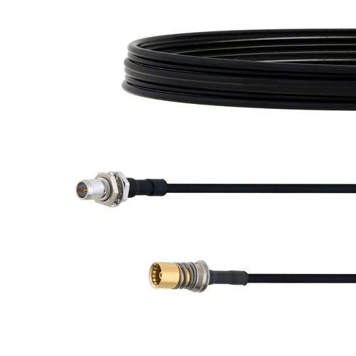 Slide-On BMA Plug Bulkhead to Snap-On BMA Jack Cable FM-SR086TBJ Coax in 24 Inch FMCA1565-24