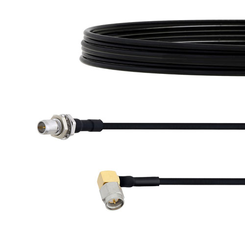 Slide-On BMA Plug Bulkhead to RA SMA Male Cable FM-SR086TBJ Coax in 60 Inch FMCA1570-60