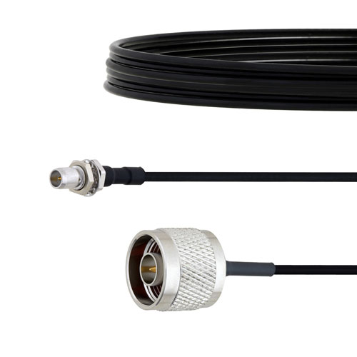 Slide-On BMA Plug Bulkhead to N Male Cable FM-SR086TBJ Coax in 24 Inch FMCA1573-24