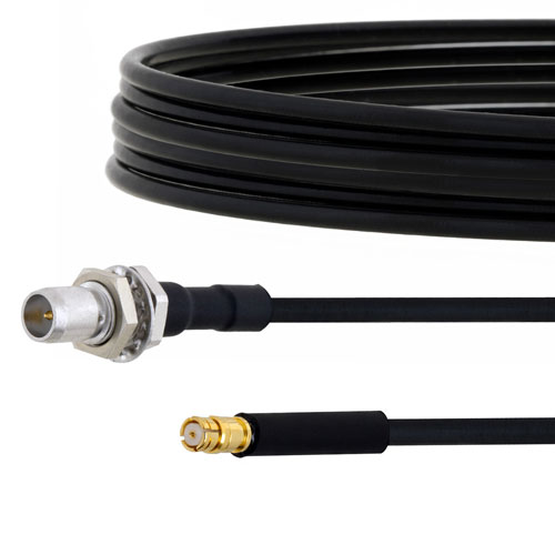 Slide-On BMA Plug Bulkhead to SMP Female Cable FM-SR086TBJ Coax in 60 Inch FMCA1579-60