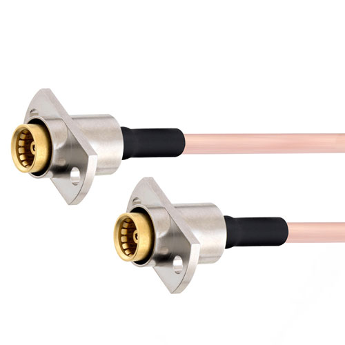 Slide-On BMA Jack 2 Hole Flange to Slide-On BMA Jack 2 Hole Flange Cable RG405 Type .086 Coax in 12 Inch FMCA1586-12