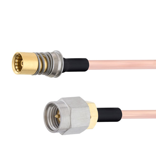 Snap-On BMA Jack to SMA Male Cable RG405 Type .086 Coax in 36 Inch FMCA1596-36