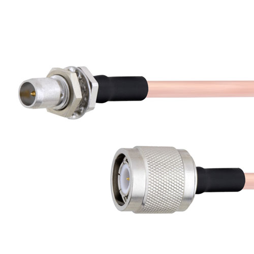 Slide-On BMA Plug Bulkhead to TNC Male Cable RG405 Type .086 Coax in 36 Inch FMCA1603-36