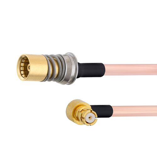 Snap-On BMA Jack to RA SMP Female Cable RG405 Type .086 Coax in 24 Inch FMCA1611-24