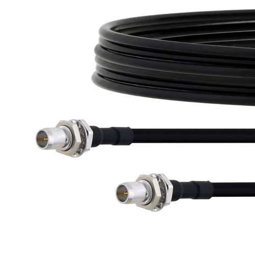 Slide-On BMA Plug Bulkhead to Slide-On BMA Plug Bulkhead Cable FM-SR141TBJ Coax in 6 Inch FMCA1612-6