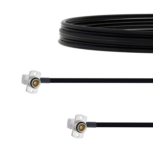 Slide-On RA BMA Jack 2 Hole Flange to RA Slide-On BMA Jack 2 Hole Flange Cable FM-SR141TBJ Coax in 24 Inch FMCA1615-24