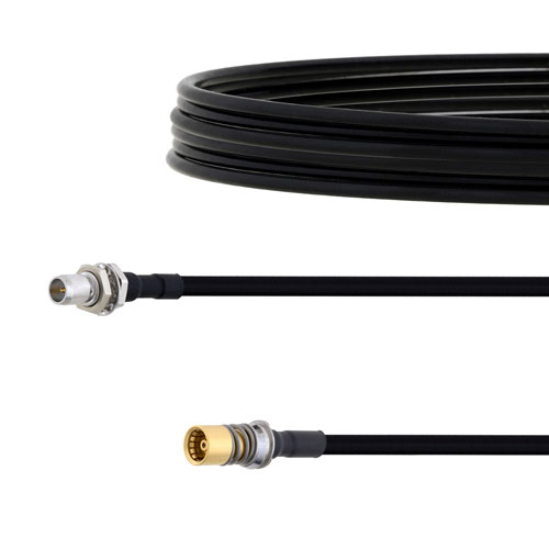 Slide-On BMA Plug Bulkhead to Snap-On BMA Jack Cable FM-SR141TBJ Coax in 60 Inch FMCA1617-60