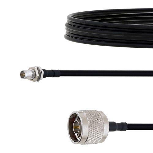 Slide-On BMA Plug Bulkhead to N Male Cable FM-SR141TBJ Coax in 36 Inch FMCA1625-36