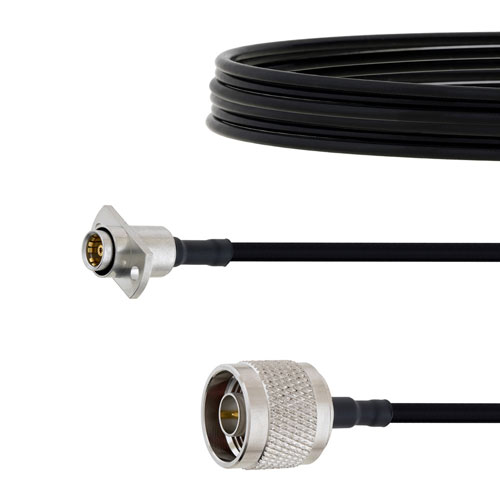 Slide-On BMA Jack 2 Hole Flange to N Male Cable FM-SR141TBJ Coax in 60 Inch FMCA1626-60