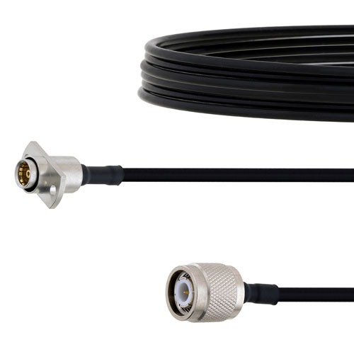 Slide-On BMA Jack 2 Hole Flange to TNC Male Cable FM-SR141TBJ Coax in 60 Inch FMCA1629-60